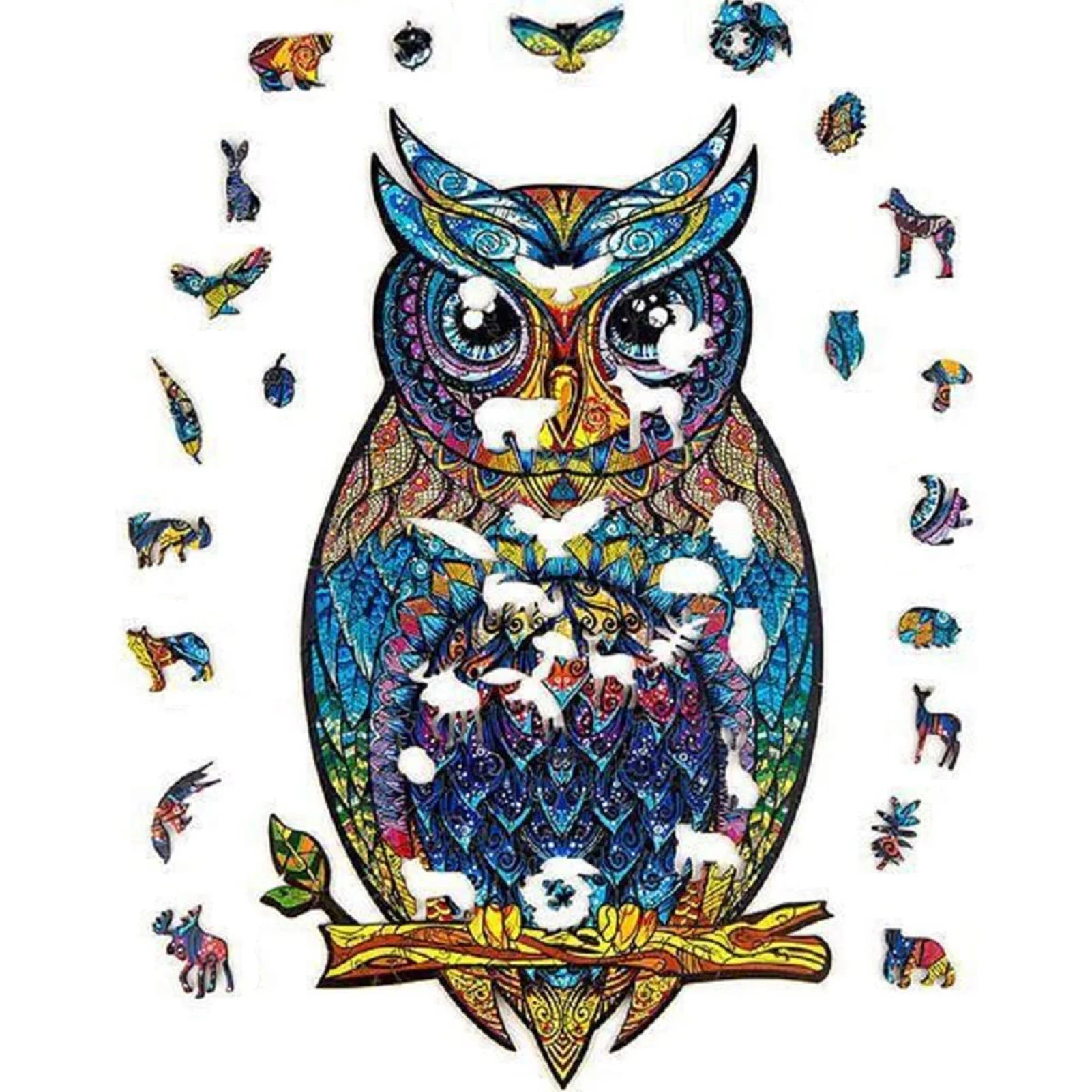 

DIY Wooden Puzzles Natural Animal Unique Shape Puzzle Pieces Best Gift For Adults Children Intellectual Puzzles Game Toy