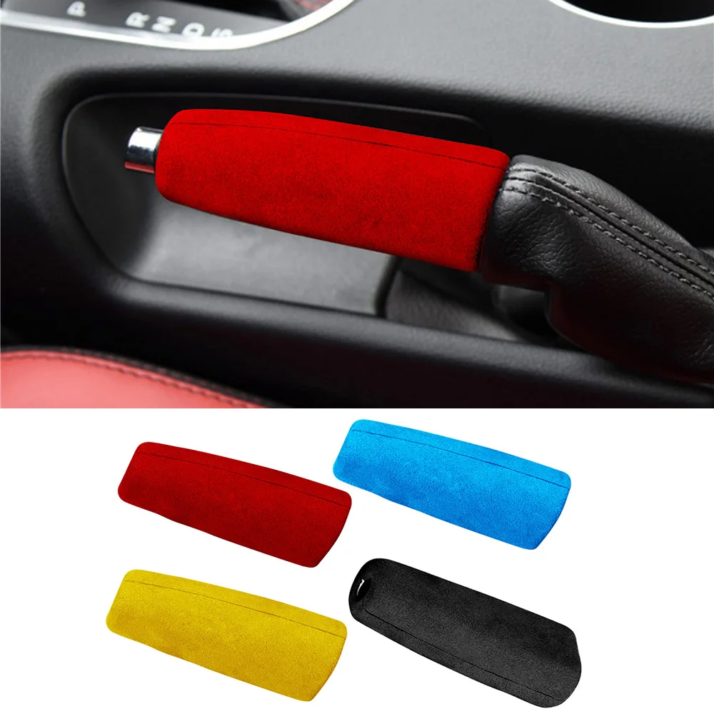 

ABS Suede Center Console Handbrake Decorative Cover Trim Fit for Ford Mustang 2015-2021 Car Accessories Interior