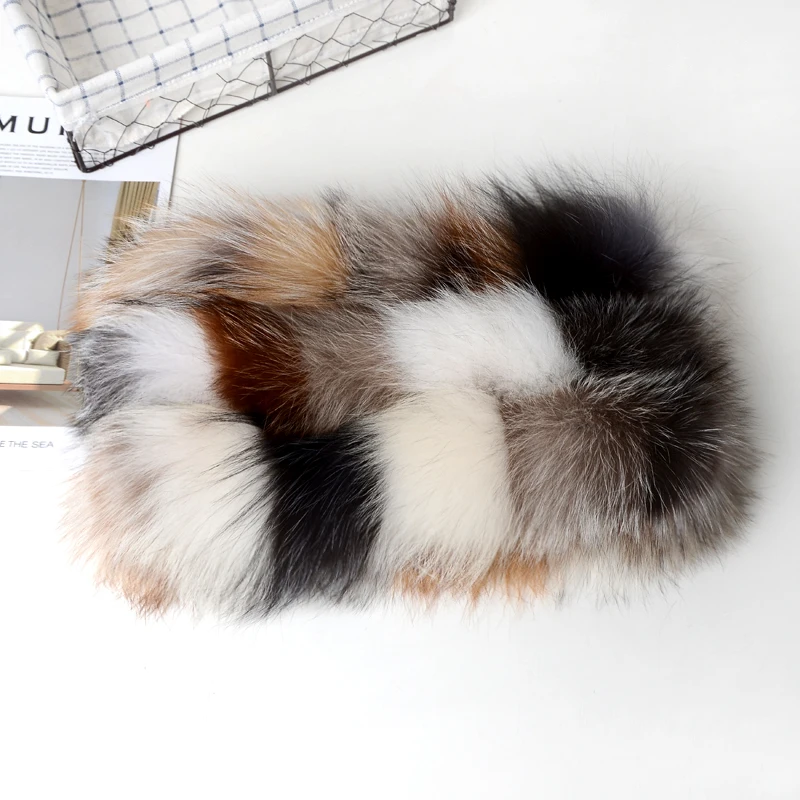 

Scarf Warm Headband Collar Fluffy Elastic-Neck-Ring Fox Fur Fashion Women's Luxury Pullover