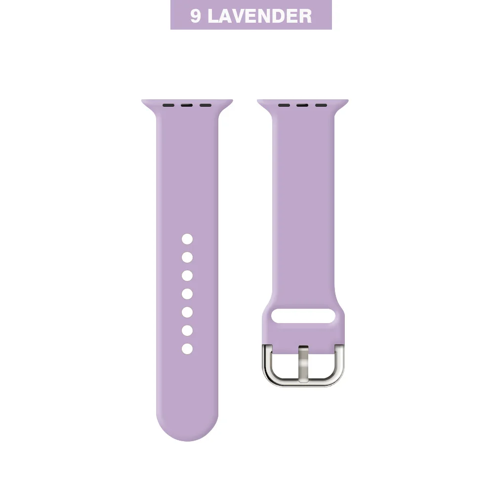 Lavender Мягкий силиконовый сменный спортивный ремешок для 38 мм Apple Watch Series1 2 42 мм наручный браслет ремешок для iWatch Sports Edition MU SEN - Цвет ремешка: Lavender