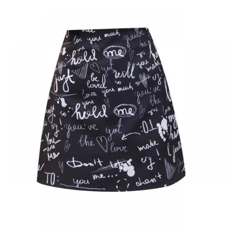 

Fashion Graffiti Print Skirt 2022 Summer New Style Mini Skirt High Waist Was Thin And Anti-empty A-line Skirt Tide