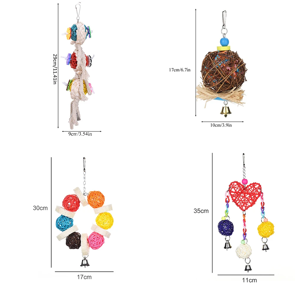 8 видов стилей игрушки попугаи деревянные птицы стоящая Жевательная стойка шарик