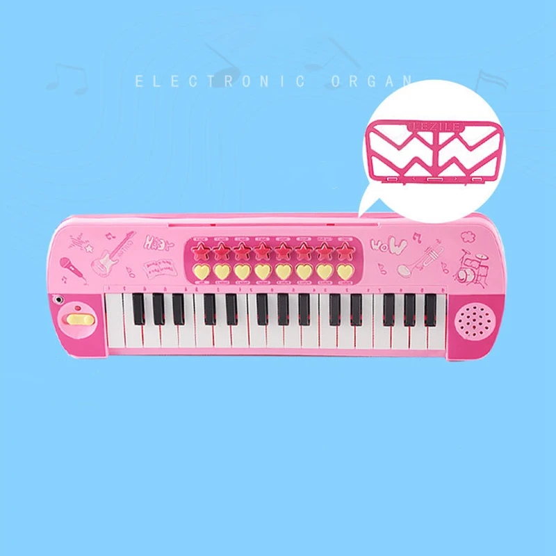 

Multifunction Mini Piano 37 Keys Electronic Organ Piano Teaching Singing with Microphone Education Toys for Kids