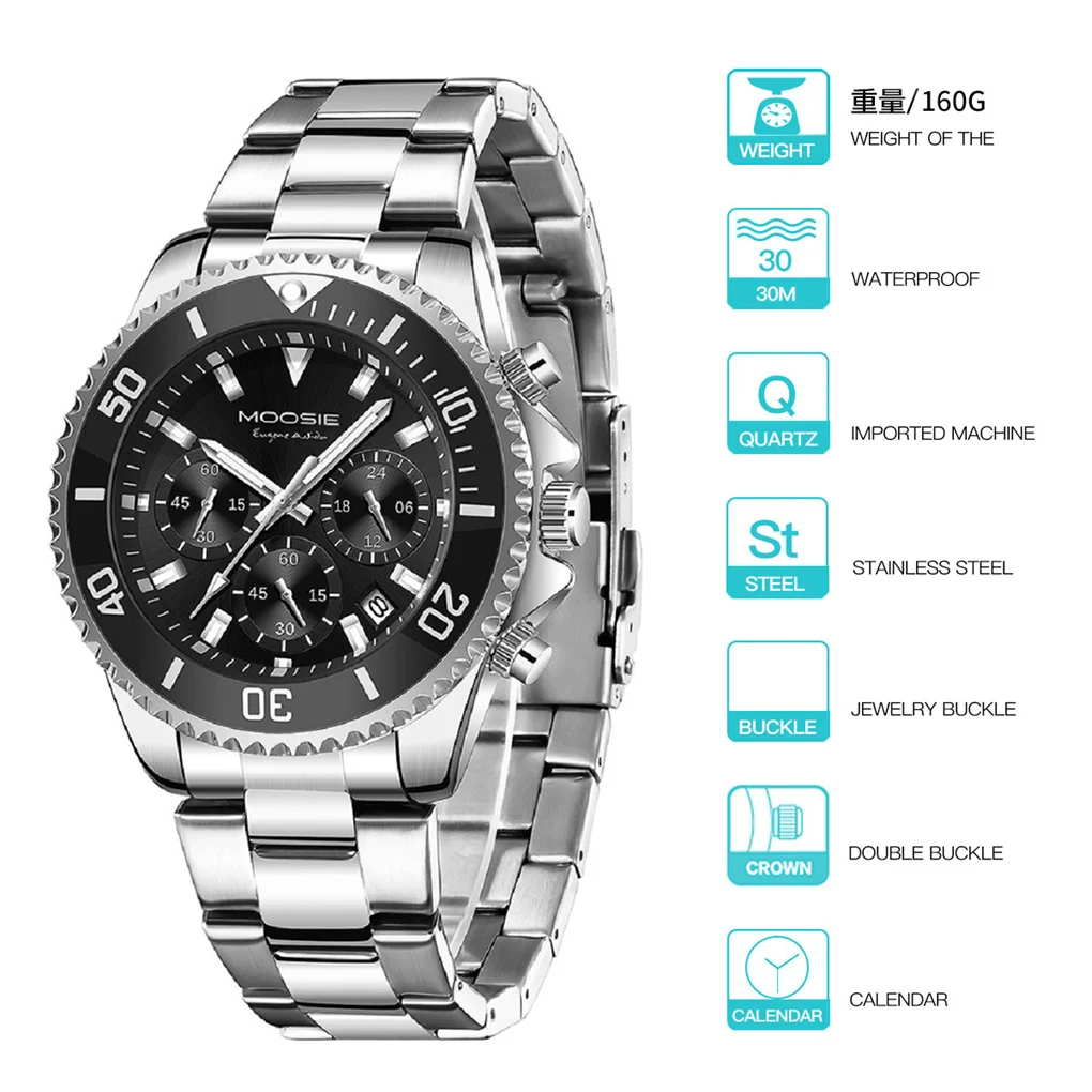 

Спортивный стиль Точные мужские наручные украшения кварцевые часы мужские часы Отображение времени и даты наручные часы с закаленным стек...