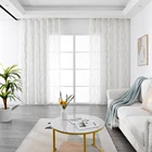 Современные тюлевые занавески вуаль для гостиной волнистые полосатые белые прозрачные Занавески для спальни оконные занавески кухонные занавески s