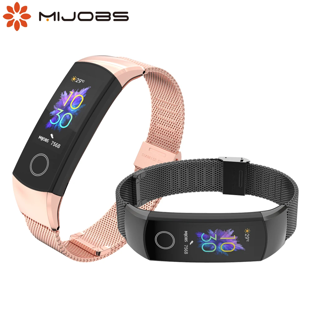 Металлический ремешок для Honor Band 5 сменный Браслет смарт-часов 4 из нержавеющей