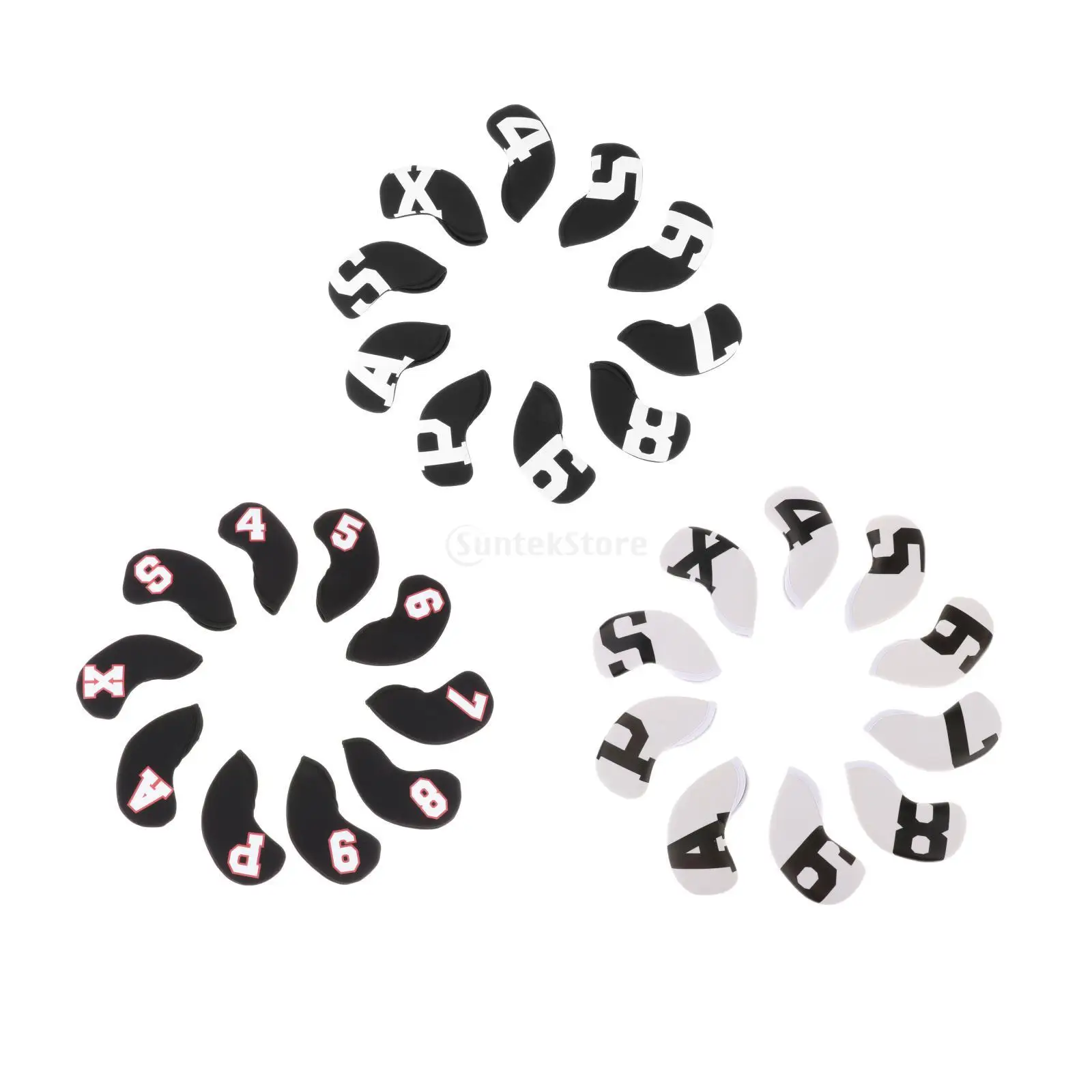 

10pcs Premium Golf Iron Headcover Waterproof 13x7cm Head Cover with Large Printed Number Golfer Traveling Protect Case