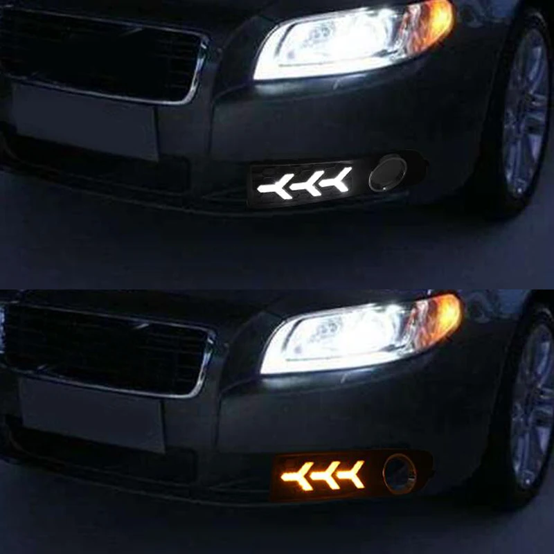 Светодиодный дневный ходовой светильник светодиодный 3 цвета для Volvo S80