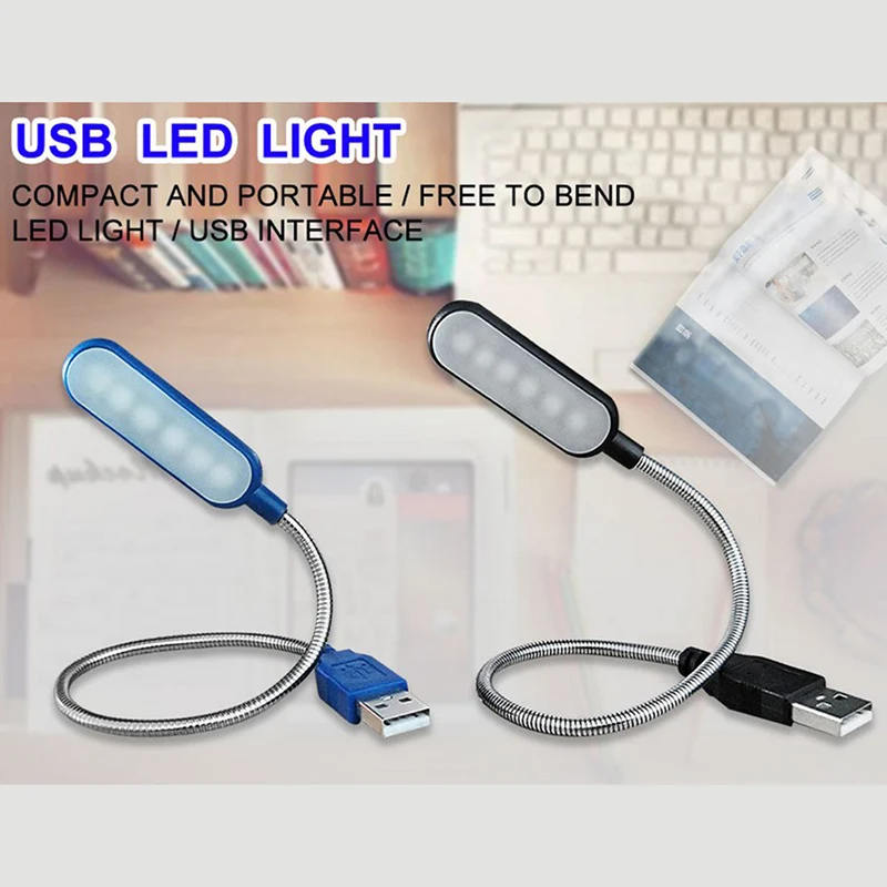 

1pc Foldable Super Bright USB Led Book Light Portable Reading Lamp Light