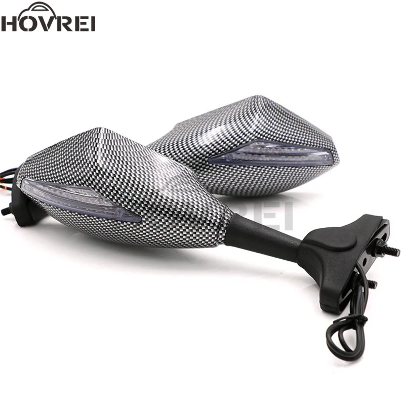 Мотоцикл синий светодиод поворотные зеркала индикаторы боковые заднего вида для