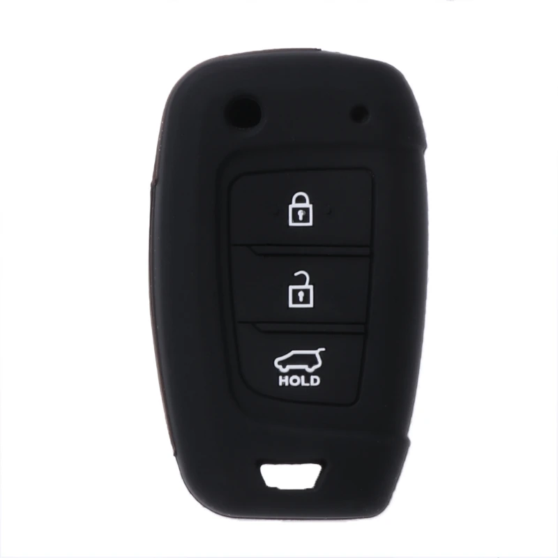 3 кнопки силиконовый автомобильный чехол для брелка с ключом hyundai Elantra Solaris 2017