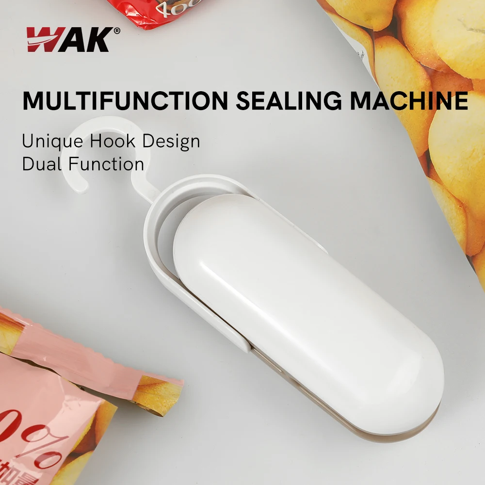 

WAK Kitchen Mini Portable Food Sealer Plastic Manual Food Bag Heat Machine Household Product For Kitchen