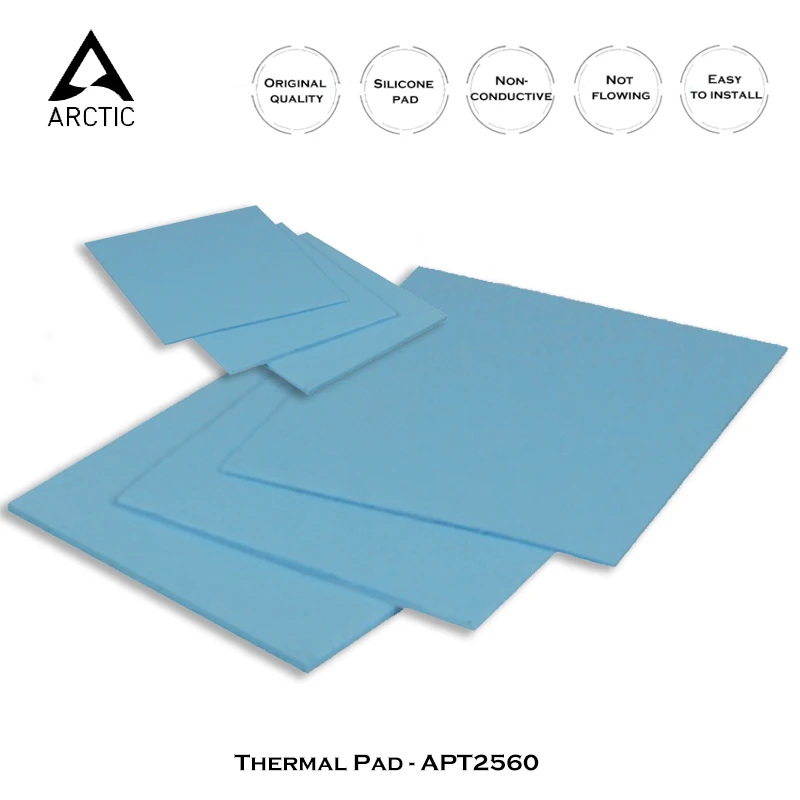 

Arctic Thermal Pad APT2560, радиатор 6 дюймов, силиконовая прокладка для ЦП/ГП/ОЗУ/SSD, радиатор для охлаждения компьютера, 50*50/145*145 мм