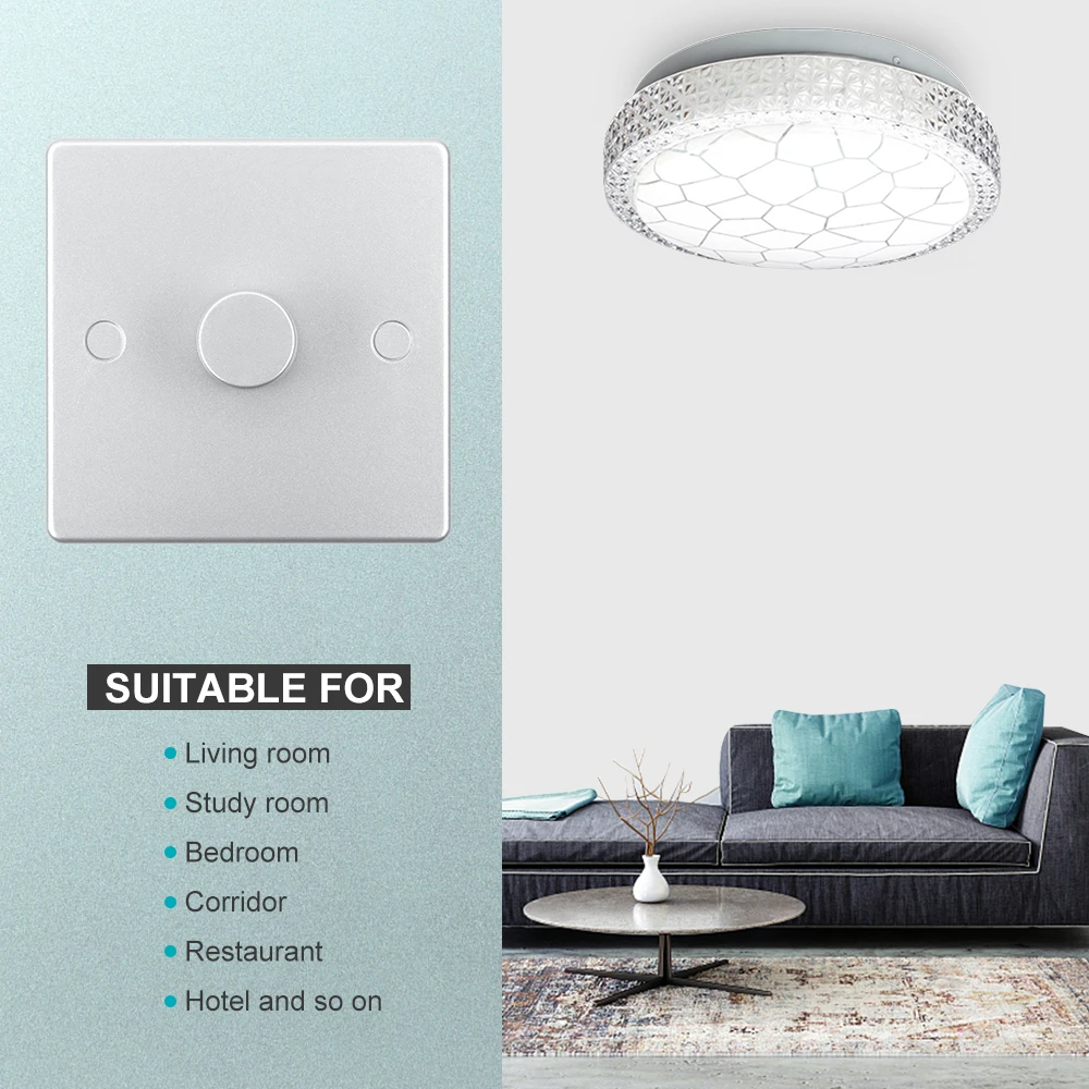 

LED light UK-200P 220-240V 5-200W LED dimmer (white\black\silver)