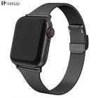YAYUU ремешки для часов Apple Watch 38 мм 40 мм 42 мм 44 мм металлический узкий мягкий тонкий ремешок для iWatch Series 6 5 4 3 SE