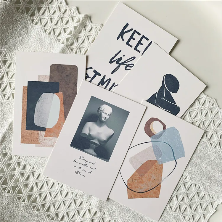 Ins простота искусство абстрактные открытки восстановление древних путей