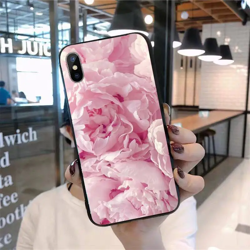 

Colorful Flower Rose Peony Phone Case for iPhone 11 12 pro XS MAX 8 7 6 6S Plus X 5S SE 2020 mini