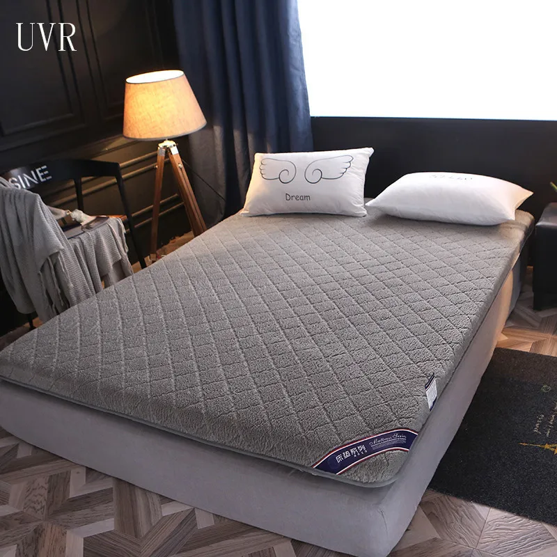 UVR Winter Lambswool Mattress Family Tatami Full Size Keep Warm High Quality Comfortable Cushion Thicken 4 CM Pad Bed Help Sleep