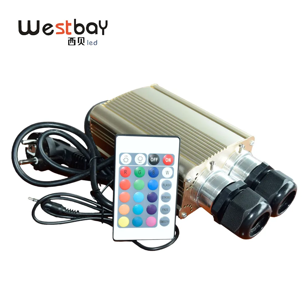 32W Optic Fiber Light with two ports IR controller led light engine Star Ceiling Room Decoration | Лампы и освещение