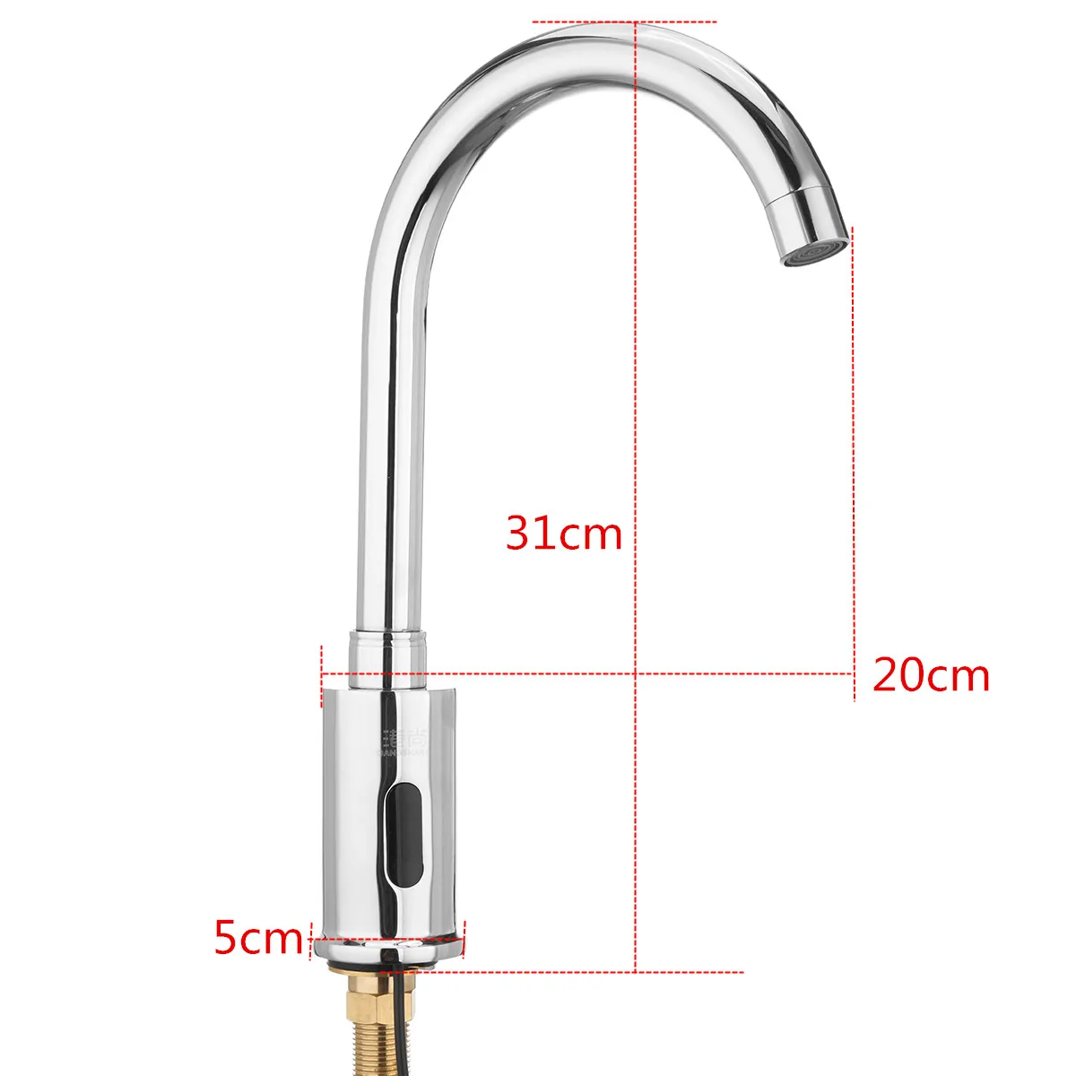 

Automatic Induction Sensor Water Faucet Tap Infrared Single Cold Tap with Control Box Water Saving Electric Faucet Set for Home