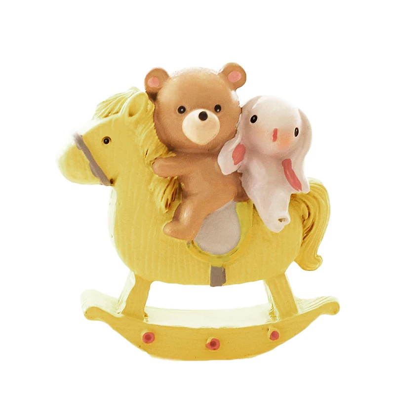 Медведь кролик лошадь горка украшение топпер для торта детского душа дня