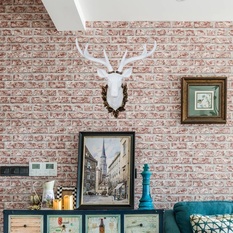 3D голова оленя скульптура фрески домашняя настенная подвесная статуя животного