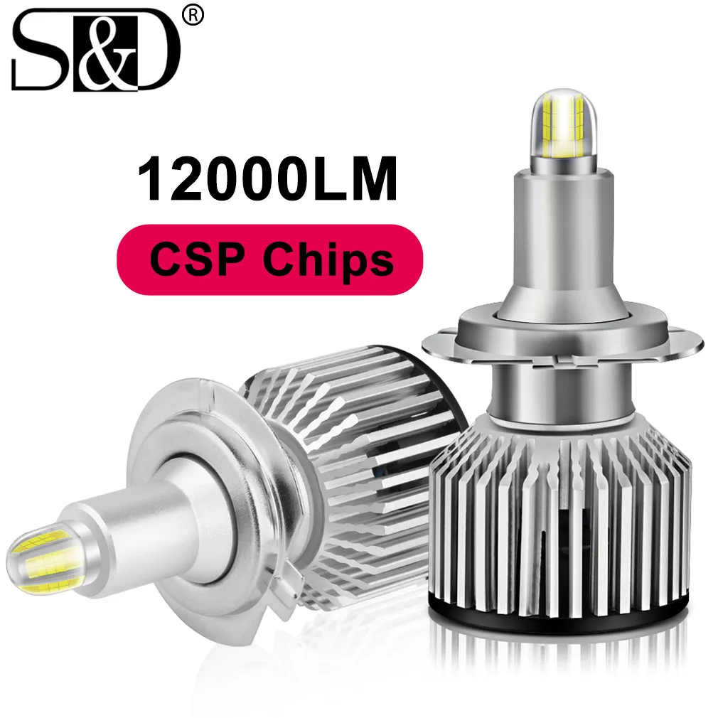 

2pcs 12000LM Canbus H7 Led Headlight H1 H11 9005 HB3 9006 HB4 LED Car CSP Lights 9012（HIR2）Headlight Bulbs Turbo Led 12V 6000K