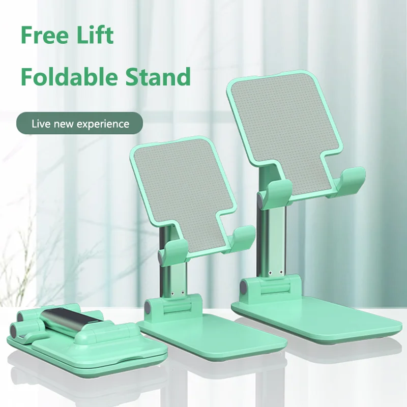 universal desktop stand mobile phone holder for iphone tablet adjustable foldable extend table cell lazy makeup bracket folding free global shipping