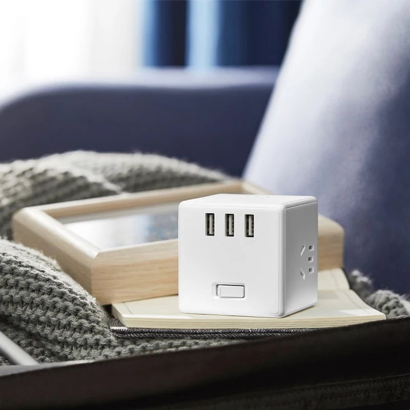 Xiaomi Mijia cube защита конвертера дизайн полосы 3USB разъем PD быстрое зарядное устройство plug-In power электрическая буксировочная доска