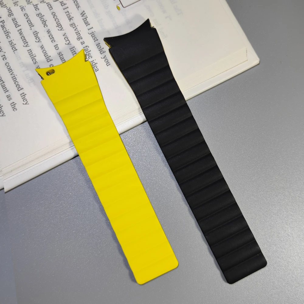 Silicone Magnetic Watchband for Samsung Galaxy Watch 4 Classic 46mm 42mm/Watch4 44mm 40mm Strap Soft Wristbands Bracelet Band