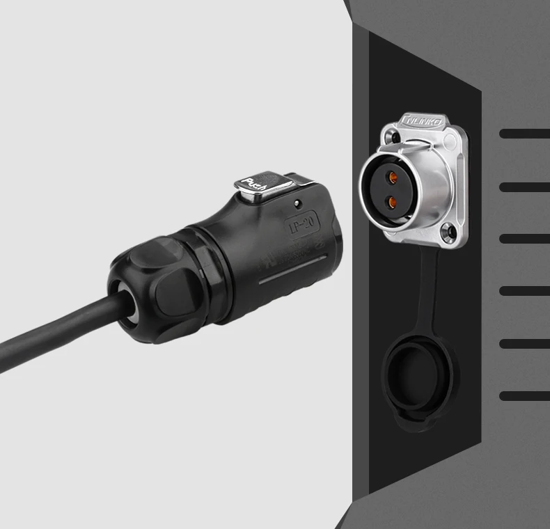 Cnlinko m20 20A линейный привод IP67 разъем питания 2 pin штекер и гнездо водонепроницаемый