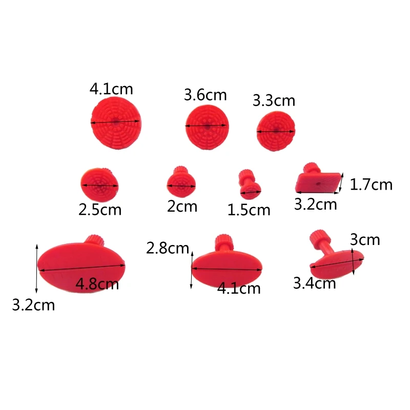 

10pcs Auto Body Dent Paintless Repair Dent Puller Plastic Glue Tabs Automobile Sheet Metal Repair Gaskets Car Repair Tool