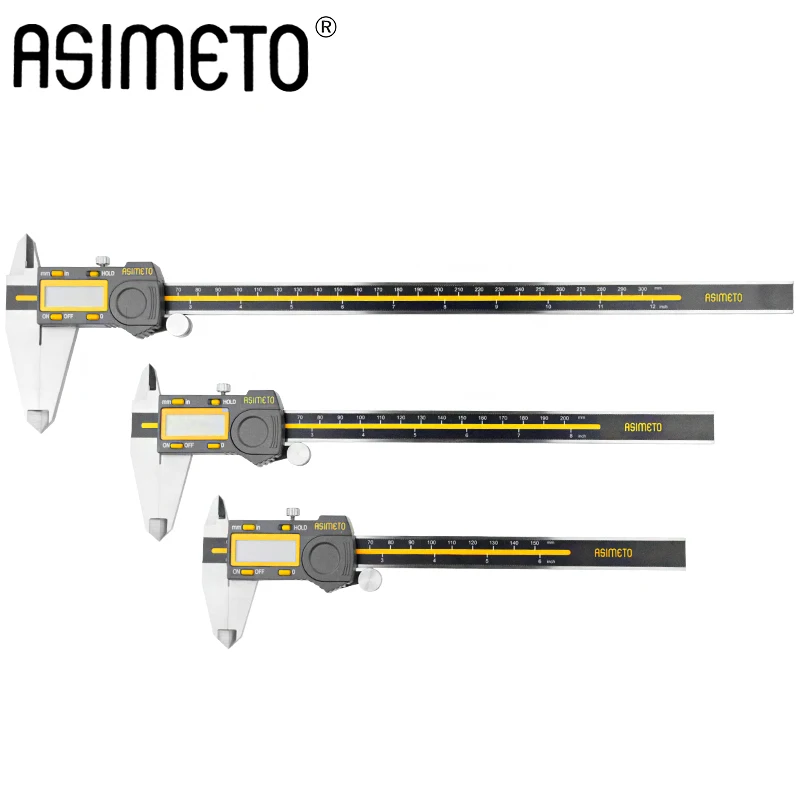 ASIMETO диапазон измерения 0-150 мм 0-6 дюймов 307-56-3 абсолютные цифровые штангенциркули