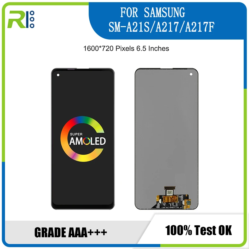 

100% Оригинальный ЖК-дисплей для Samsung Galaxy A21s A217, ЖК-дисплей с сенсорным экраном и дигитайзером в сборе для Galaxy A21s A217 A217F A217F / DS