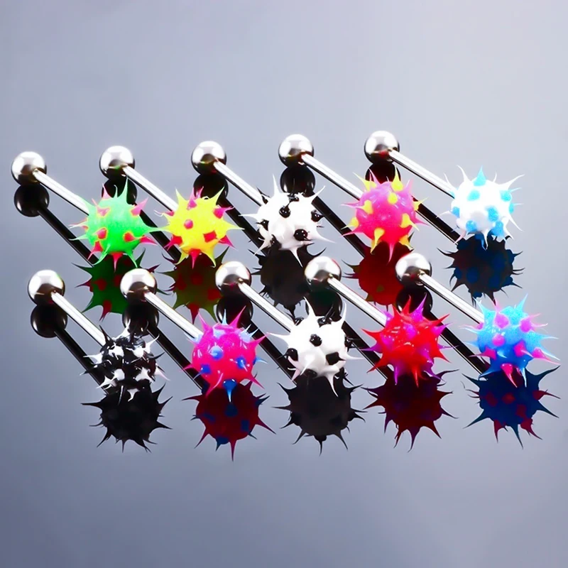 10 шт. женские силиконовые кольца для пирсинга языка 14 г | Украшения и аксессуары