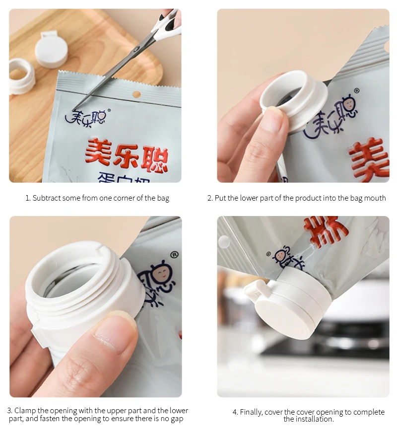 

Seal Pour Food Storage Bag Clip Reusable Snack Sealing Clip Food Fresh-keeping Sealer Plastic Food Saver Travel Kitchen Tools