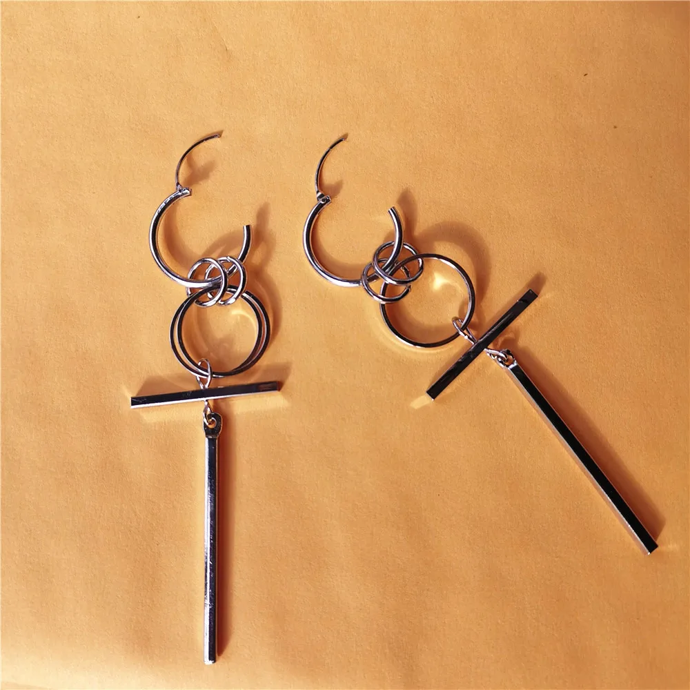 Серьги KPOP DNA в Корейском стиле для мужчин и женщин длинные серьги-гвоздики из
