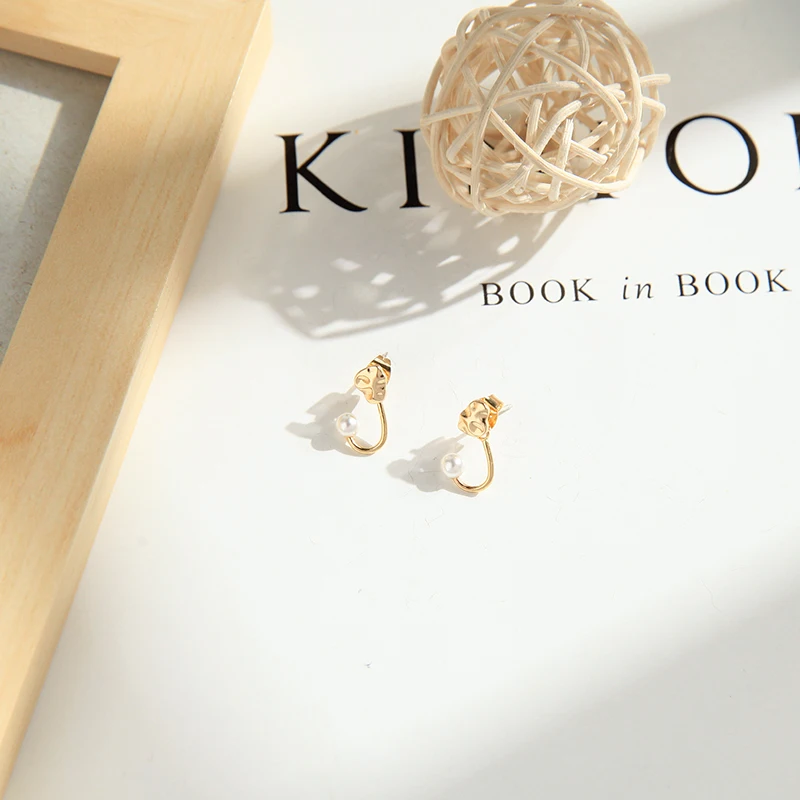 Простой дизайн корейские милые акриловые жемчужные серьги-гвоздики для женщин