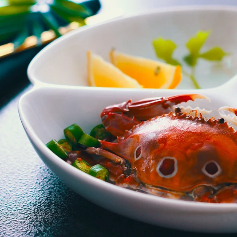 Керамическая разделительная чаша карамельных цветов Детская разделенная