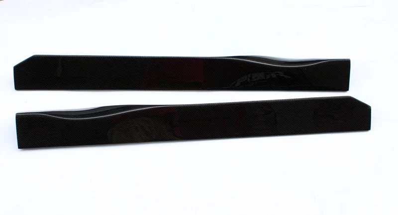 Car-styling Carbon Fiber Side Skirt Extension Add-on Type C Universal Fitment Auto Body Kit Glossy Fibre Exterior Door Step Trim |
