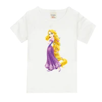 disney princess cartoon kids t shirt calsual outfits anime figures printing short sleeved clothes tops toddlers boys girls tees