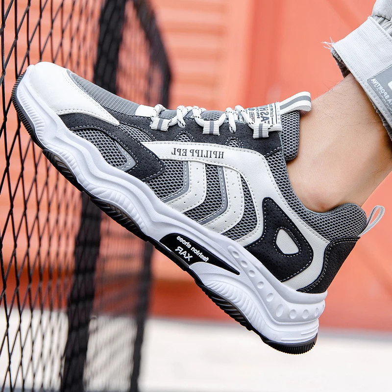 

Повседневная спортивная обувь высокого качества, новые модные Кроссовки большого размера, Мужские сетчатые дышащие Мужские Кроссовки