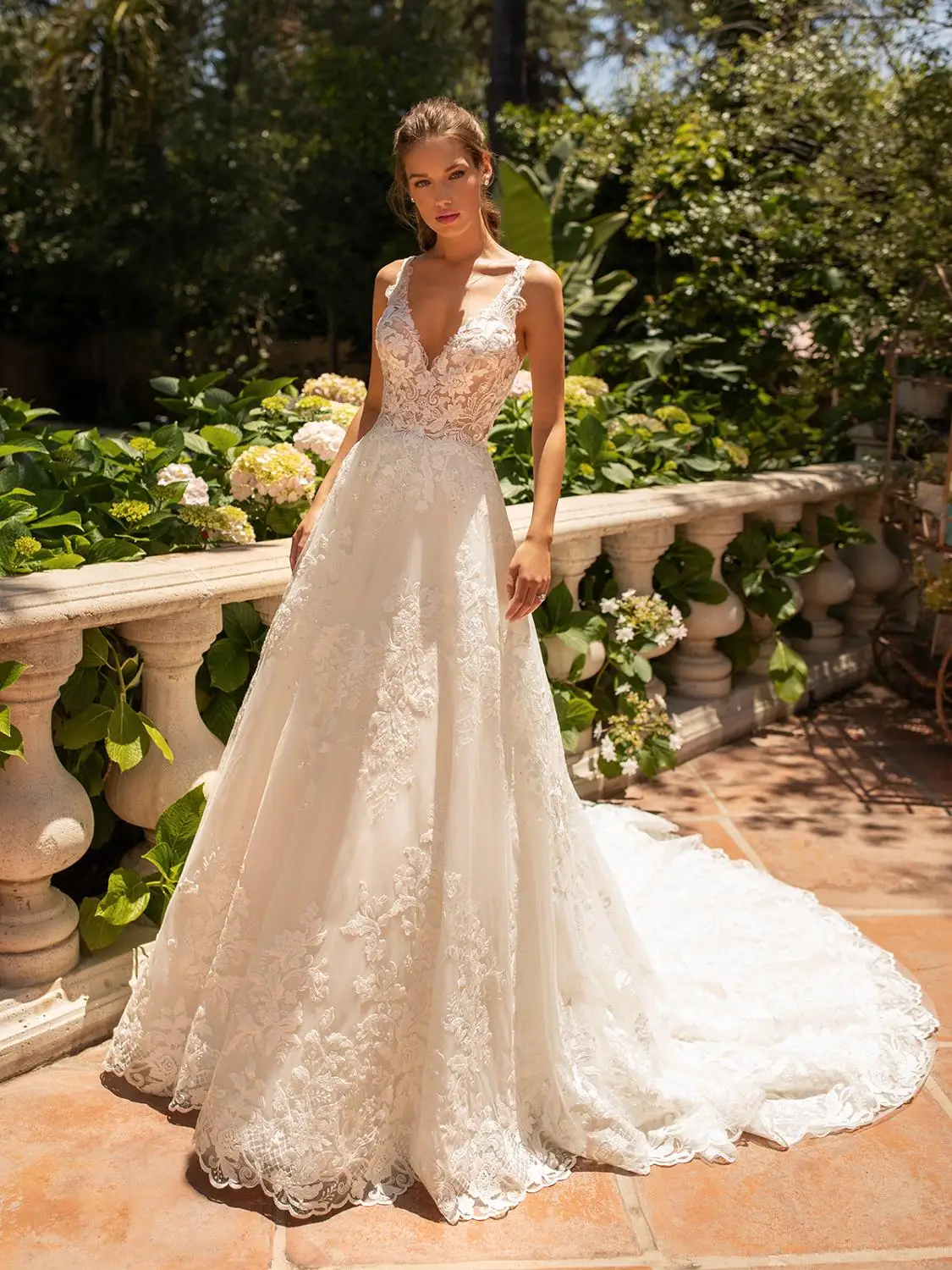 

Новый стиль кружева свадебное платье 2020 v-образным вырезом со шлейфом Свадебные платья Русалка vestido de noiva gelinlik boda свадебные платья