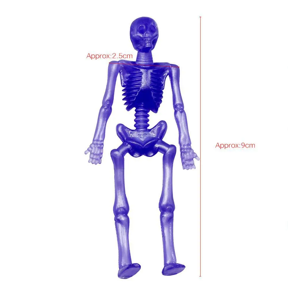 

1Pc TPR Soft Rubber Skull Frame Stretchable Pearlescent Color Skull Frame Funny Tricky Toy Adult Children Decompression Toy