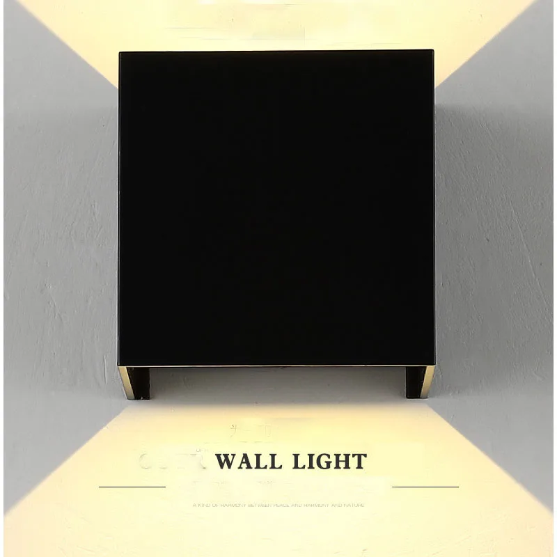 Настенный светодиодный светильник для гостиной квадратная коробка