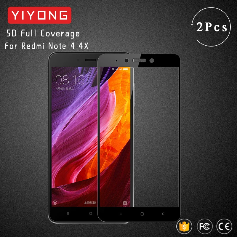 Стекло YIYONG 9D с полным покрытием для Xiaomi Redmi Note 4 глобальная версия защита экрана из