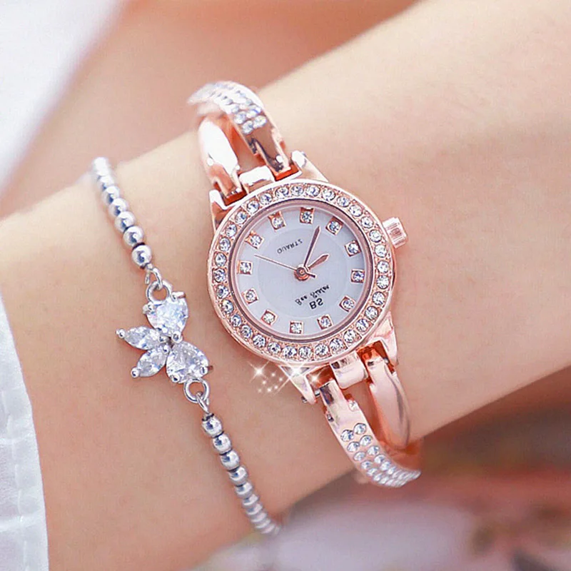 

Luxury New Women Fashion Watch Creative Diamond Lady Casual Watches Stainless Steel Bracelet Band Stylish Quartz Watch For Women