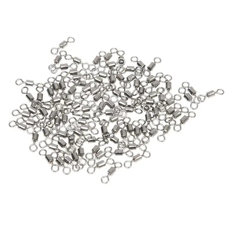 100 шт баррель соединитель вращающиеся твердые кольца стали прокатки поворотный