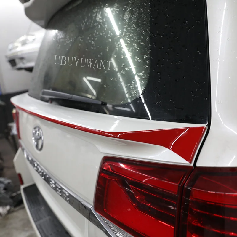 

For Toyota Land Cruiser LC200 2008-2019 ABS Rear Roof Spoiler 16-19 Middle Spoiler Tail Trunk Boot Wing Decoration Car Styling