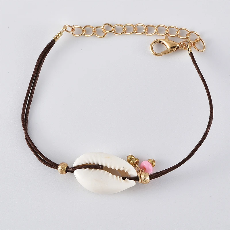 Женские браслеты 5 шт./компл. красочные бусины ракушки морской лошадь знак мира